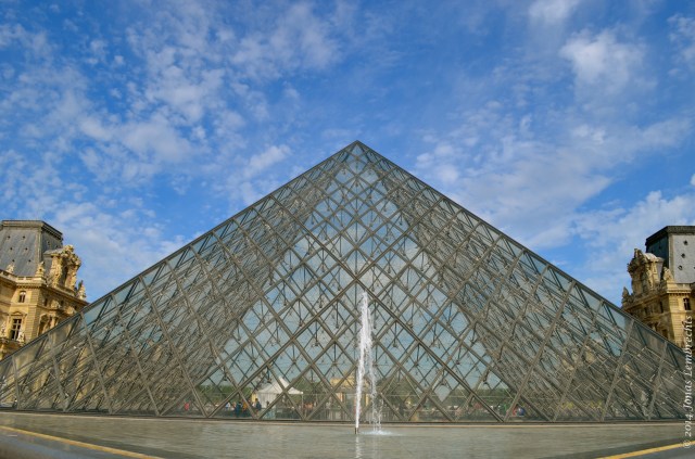 The glass pyramid of the Louvre