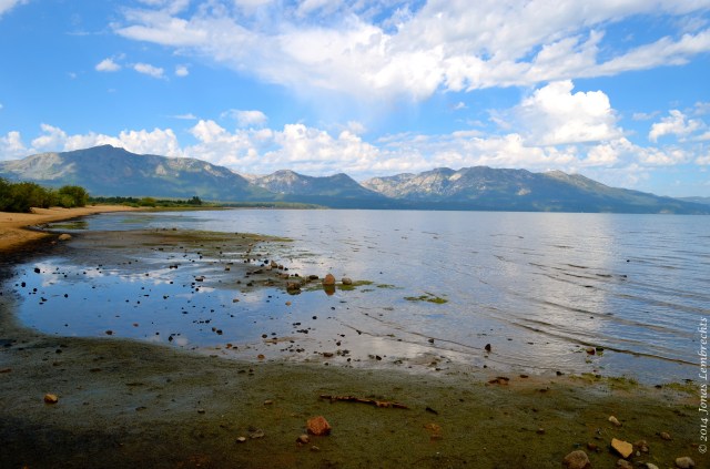 Lake Tahoe with the Sierra mountains