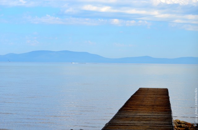Boardwalk above lake Tahoe