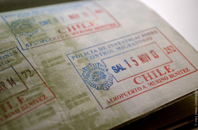 Passport stamp from Chile