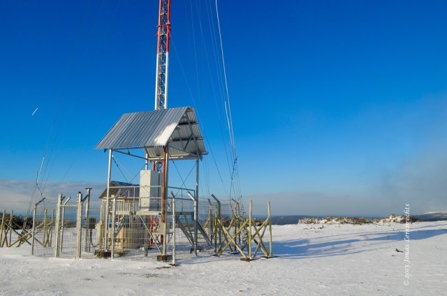 Television mast above Punta Arenas