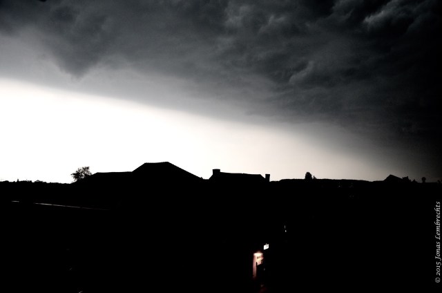 Cold front after hot summer weather