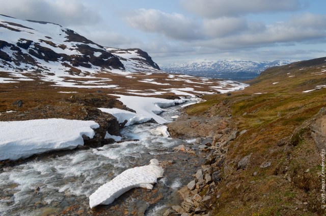 Meltwater river, racing down the mountain
