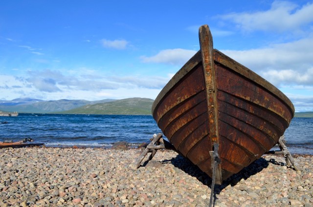 The harbour in the village of Torneträsk